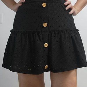 PAPAYA BLAND, SHORT SKIRT, SIZE S, BLACK COLOR